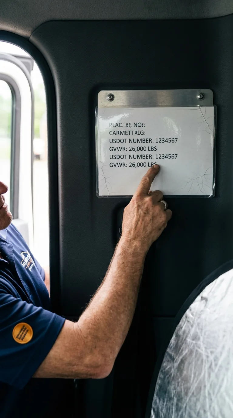 USDOT licensing placard verification in Harrodsburg